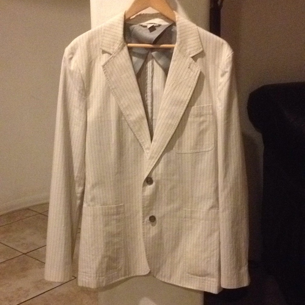 Men's 7 For All Mankind White Blazer Size L